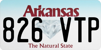 AR license plate 826VTP