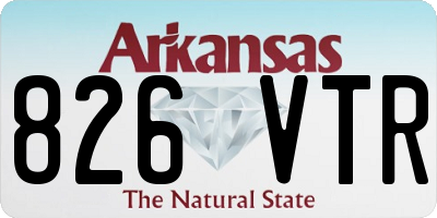 AR license plate 826VTR