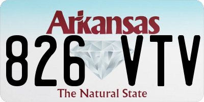 AR license plate 826VTV