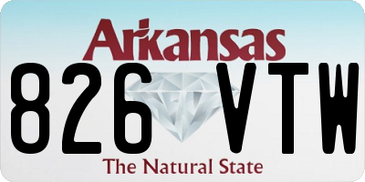 AR license plate 826VTW