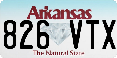 AR license plate 826VTX