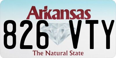 AR license plate 826VTY