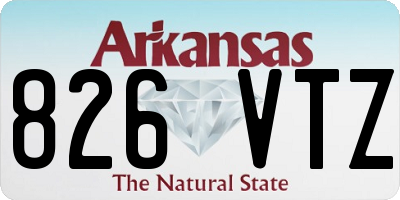 AR license plate 826VTZ