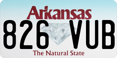 AR license plate 826VUB