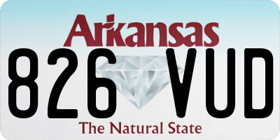 AR license plate 826VUD