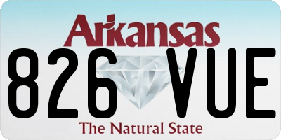 AR license plate 826VUE