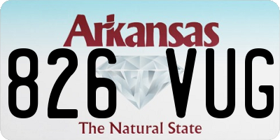 AR license plate 826VUG