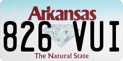 AR license plate 826VUI