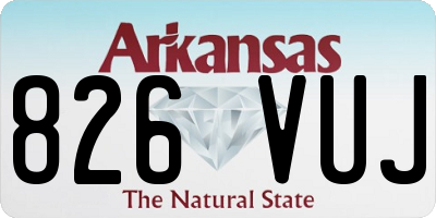 AR license plate 826VUJ