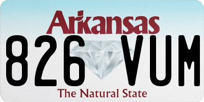 AR license plate 826VUM