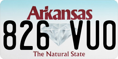 AR license plate 826VUO