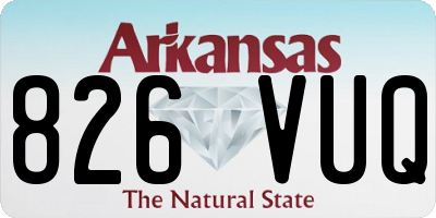 AR license plate 826VUQ
