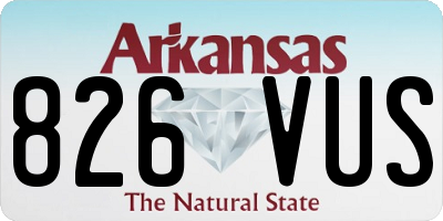 AR license plate 826VUS