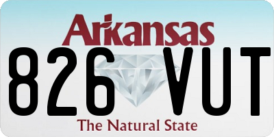 AR license plate 826VUT