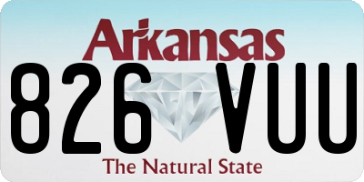 AR license plate 826VUU