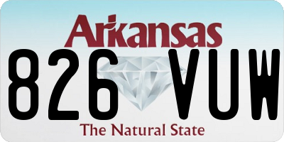AR license plate 826VUW