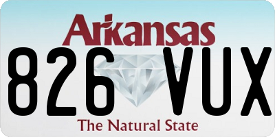 AR license plate 826VUX