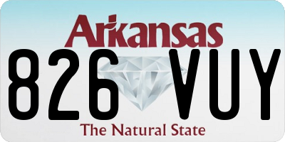 AR license plate 826VUY
