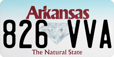 AR license plate 826VVA