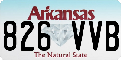 AR license plate 826VVB