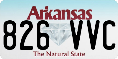 AR license plate 826VVC