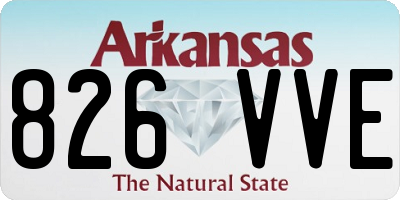 AR license plate 826VVE