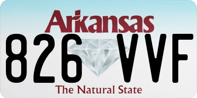AR license plate 826VVF
