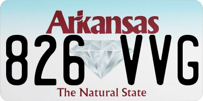 AR license plate 826VVG