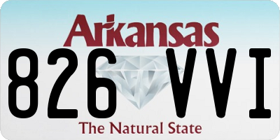 AR license plate 826VVI