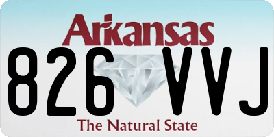AR license plate 826VVJ