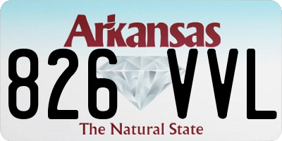 AR license plate 826VVL