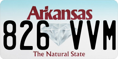 AR license plate 826VVM
