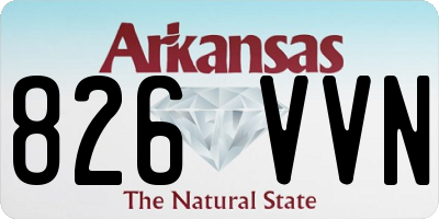 AR license plate 826VVN