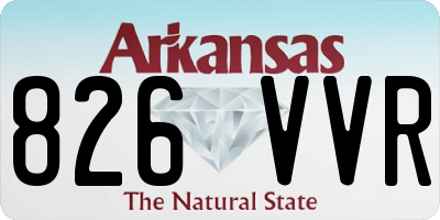 AR license plate 826VVR