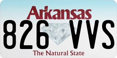 AR license plate 826VVS