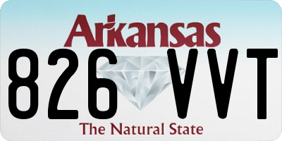 AR license plate 826VVT