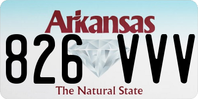 AR license plate 826VVV