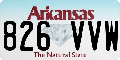 AR license plate 826VVW