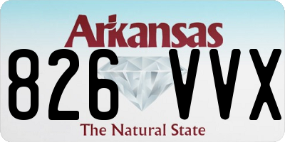 AR license plate 826VVX