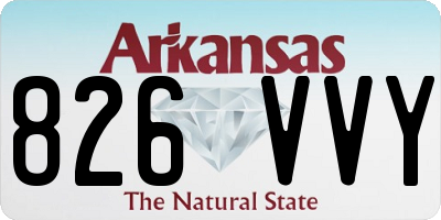 AR license plate 826VVY