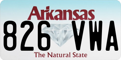 AR license plate 826VWA