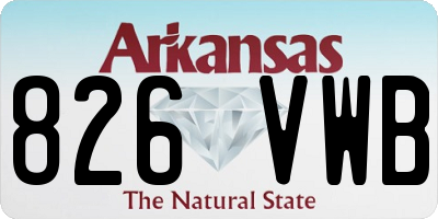AR license plate 826VWB