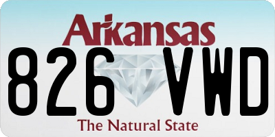 AR license plate 826VWD
