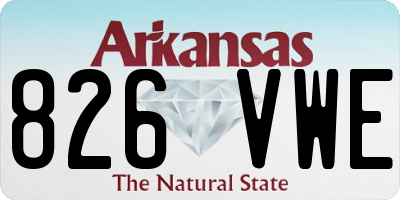 AR license plate 826VWE