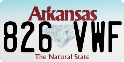 AR license plate 826VWF