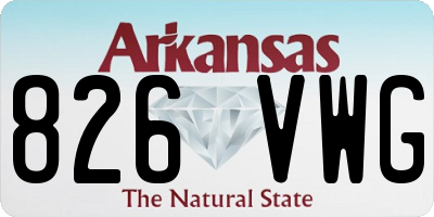 AR license plate 826VWG