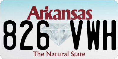 AR license plate 826VWH