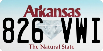 AR license plate 826VWI