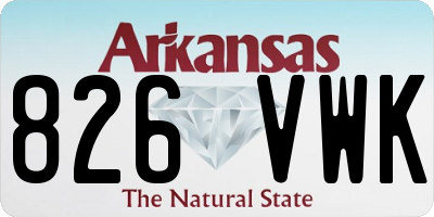 AR license plate 826VWK