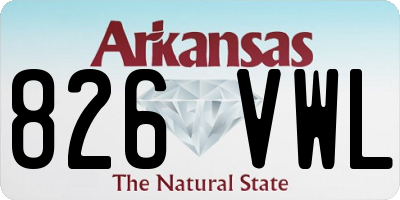 AR license plate 826VWL
